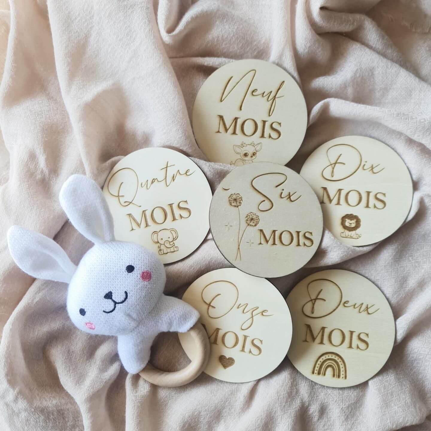 Photo carte étapes mois naissance créé par O Fée création