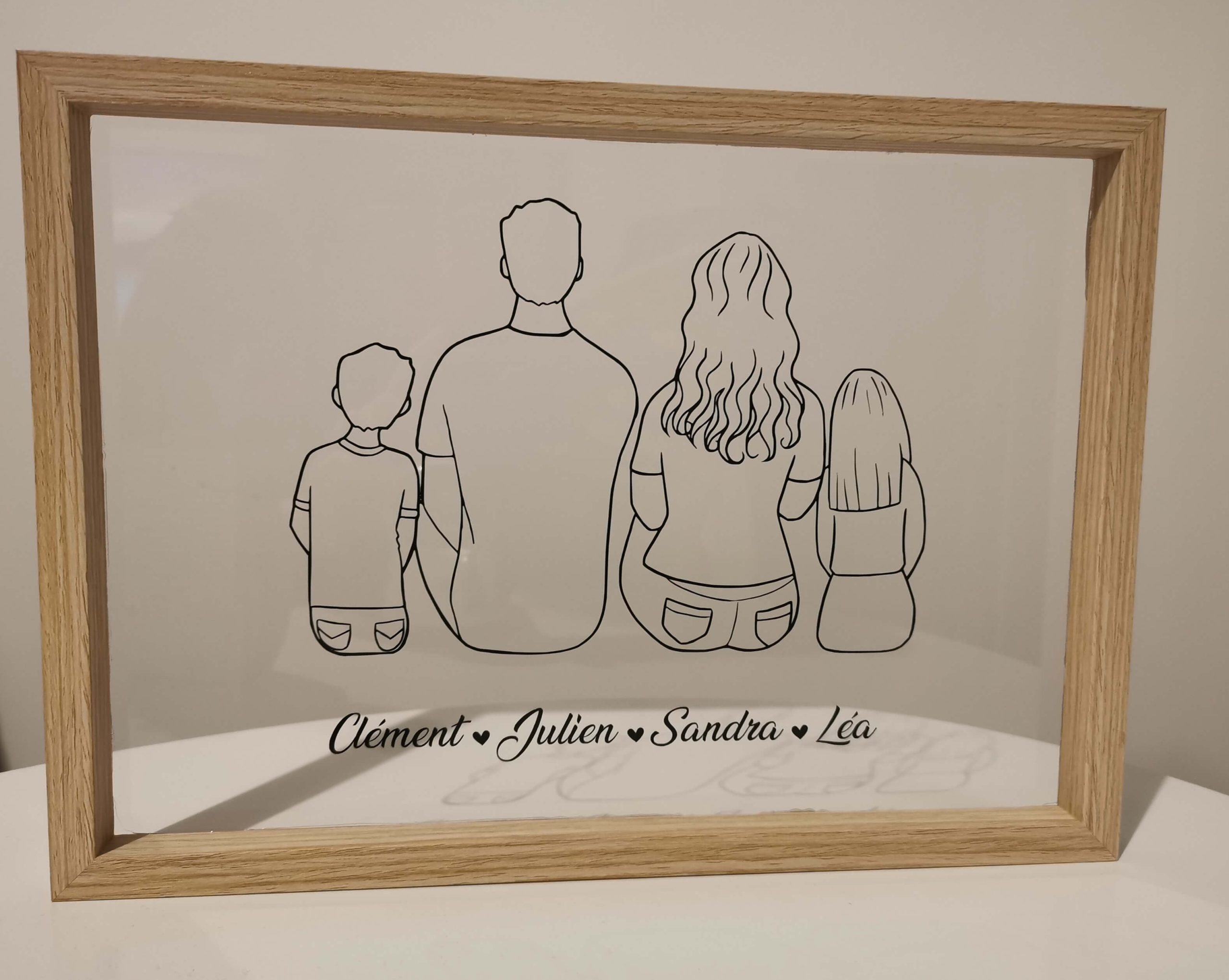 Cadre silhouettes de dos