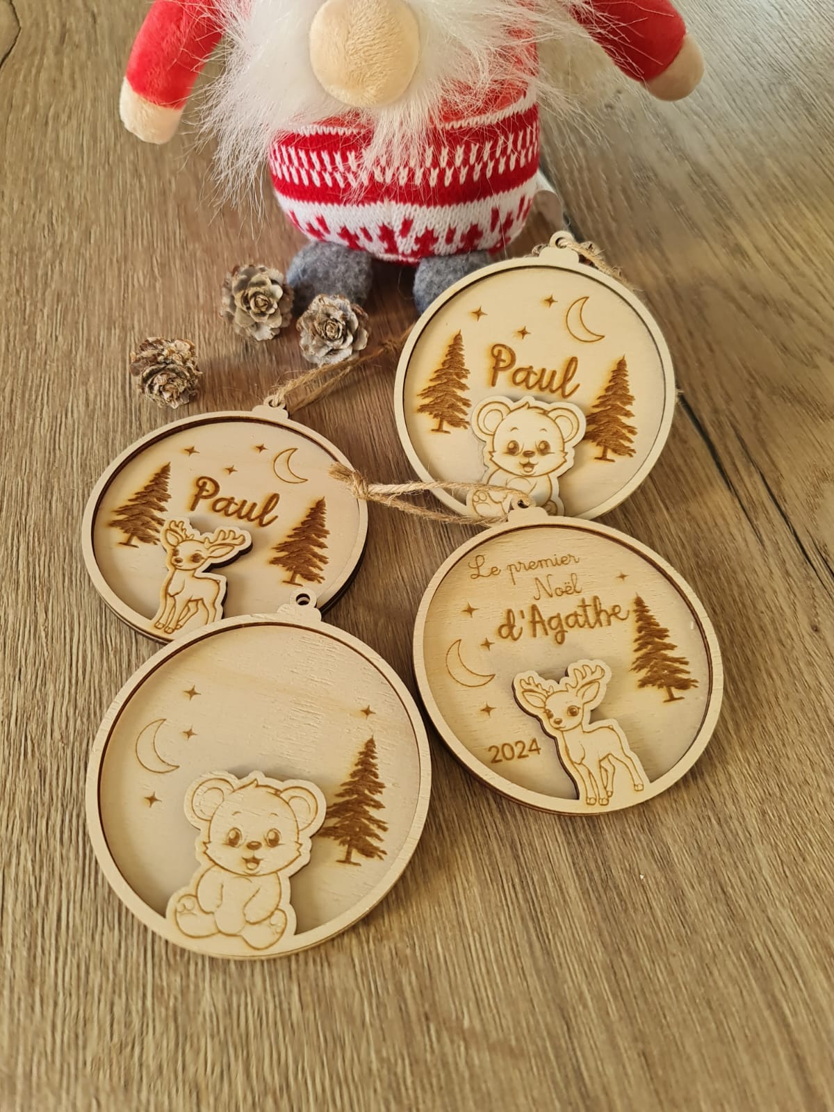 Boule de noël : Foret scintillante