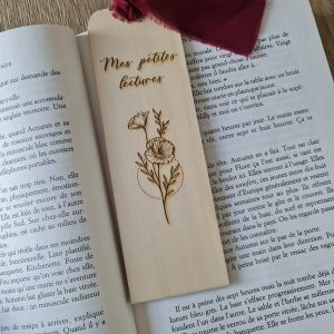 phot de marque page en bois personalisable créé par O Fée Créations